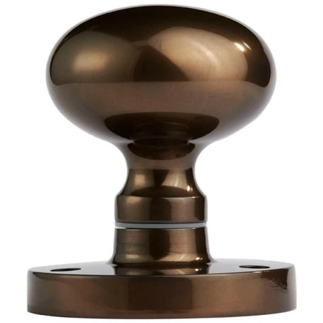 Loops PAIR Mushroom Mortice Door Knob Half Sprung 52mm Diameter Dark Bronze Multi unisex