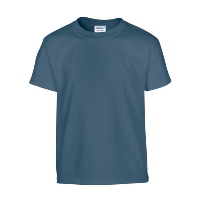 Gildan Plain Cotton Heavy T-Shirt in Indigo Size: 12-13 Years Indigo Unisex 12-13 Years