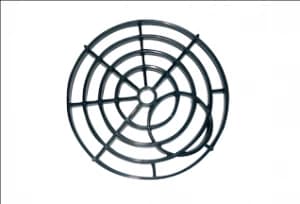 Stadium Round Black Plastic Gully Grid Drainage Downpipe Cover - 6" 150mm