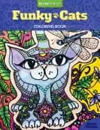 funky cats coloring book 32 whimsical one sided designs of curious kitties