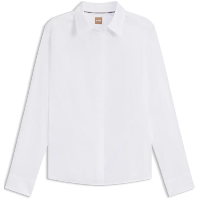 Boss Womens Bashinah Long-Sleeve Blouse White female 6 (XS)