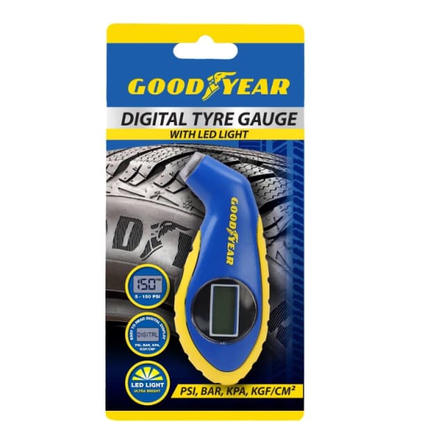 Goodyear Tyre Pressure Gauge Blue & Yellow unisex One Size