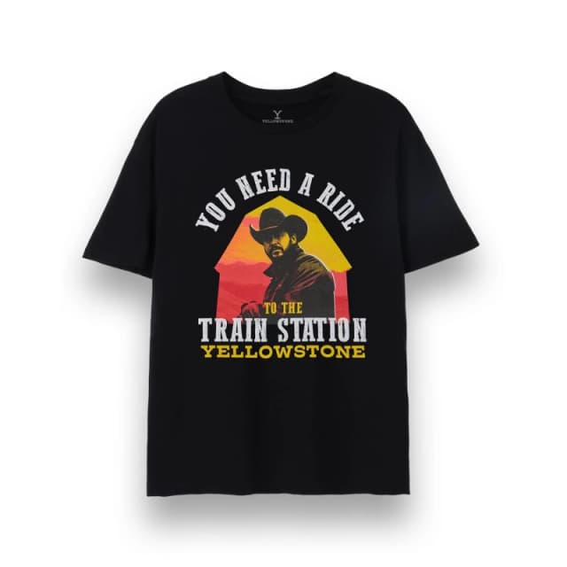 (XXX-Large) Yellowstone Short Sleeved T-Shirt (Mens Black)