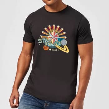 Captain Marvel Star Power Mens T-Shirt - Black - 3XL - Black