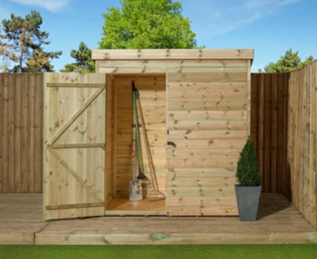 Empire Sheds Empire 1000 Pent 5X3 Pressure Treated Tongue And Groove Wooden Garden Shed Door Left (5' X 3' / 5ft X 3ft) (5X3)