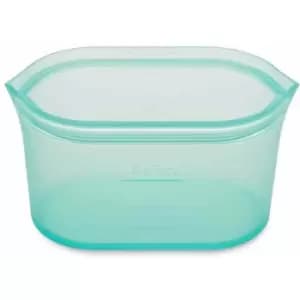 Zip Top Reusable 100% Platinum Silicone Container, Made in the USA - Large Dish - Teal