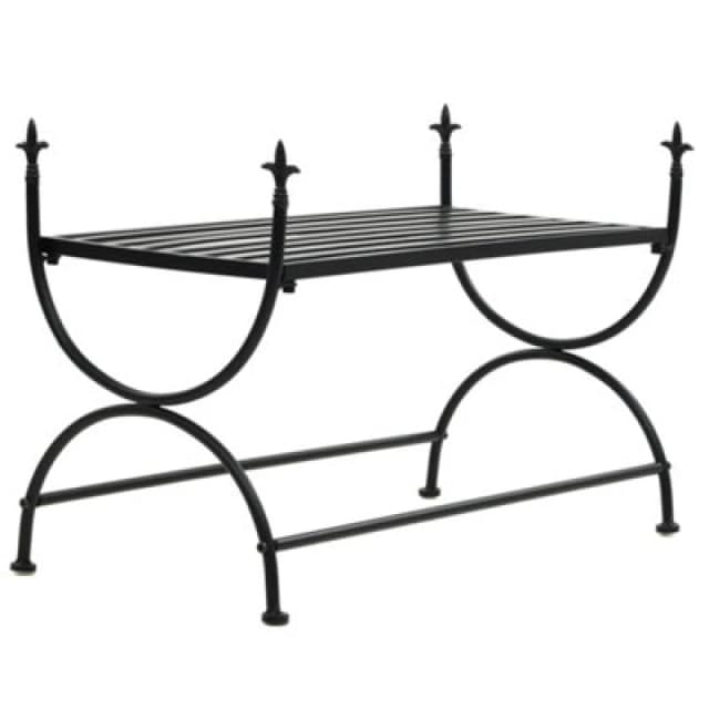 vidaXL Bench Vintage Style Metal 83x42x55cm Black Kitchen Living Room Seat
