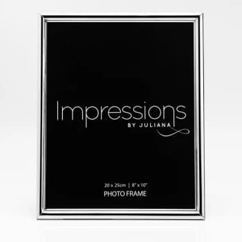 8" x 10" - Silver Plated Photo Frame with Bevelled Edge