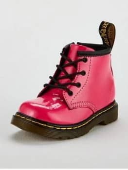 Dr Martens Girls Infant 1460 Patent Boot - Hot Pink, Hot Pink, Size 3 Younger