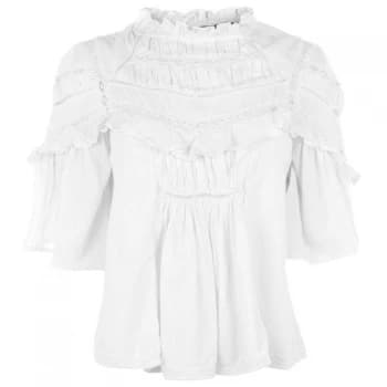 Biba Tuck Detail Top - White