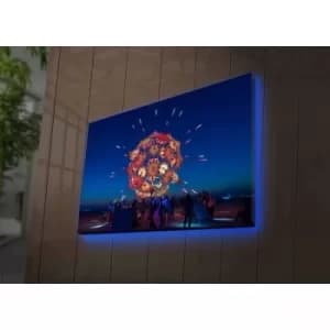 4570DACTBURN-011 Multicolor Decorative LED Lighted Canvas Painting