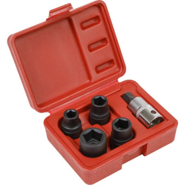 Loops 5 Piece Brake Caliper Socket Set - 1/2" Sq Drive - Suits Bendix & Girling Brakes Multi