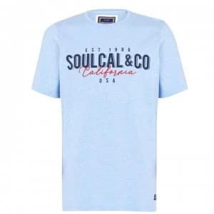 SoulCal Large Logo T Shirt Mens - Sky Marl