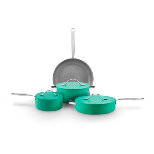 SURLATABLE Colour Me Happy 4 Piece Cookware Set Green unisex Medium