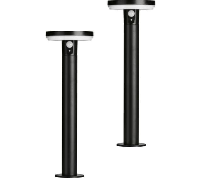 4lite Antheia Solar IP54 Die-Cast Aluminium LED Outdoor Bollard Light