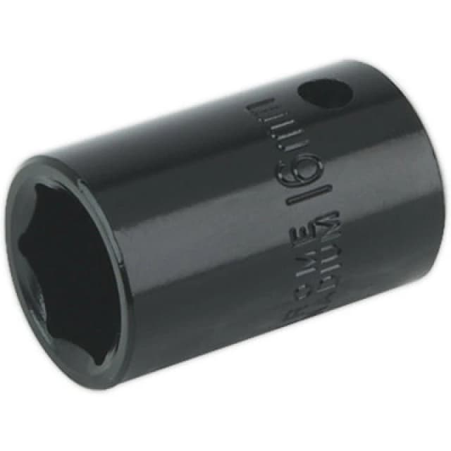 Loops 16mm Forged Impact Socket - 1/2 Inch Sq Drive - Chrome-Vanadium Wrench Socket Multi