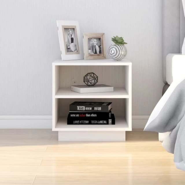 VIDAXL Bedside Cabinet White 40x34x40cm Solid Wood Pine Vidaxl 8720286840245