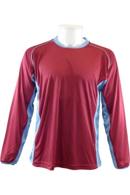 Carta Sport Carta Sport Men London Panel Jersey Football Shirt in Maroon Size: X-Small Maroon XS Male 5063107212603
