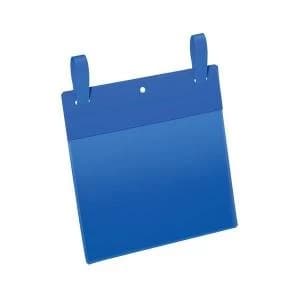 Durable A5 Landscape Pocket with Fastening Strap Dark Blue Pack of 50