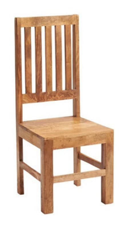 Buttercup Farm Toko Light Mango Slat Back Chair (Set Of 2) - Solid Mango Wood - L46 X W45 X H109 Cm
