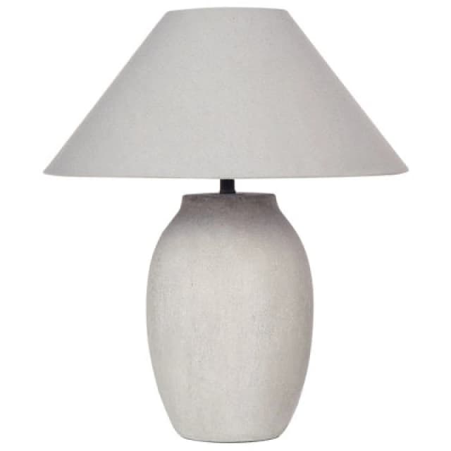 Beliani Table Lamp Graliwdo Ceramic Light Grey