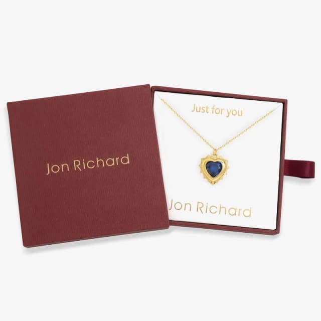 Jon Richard Gold Plated Heart Birthstone Pendant - September Gold female One Size