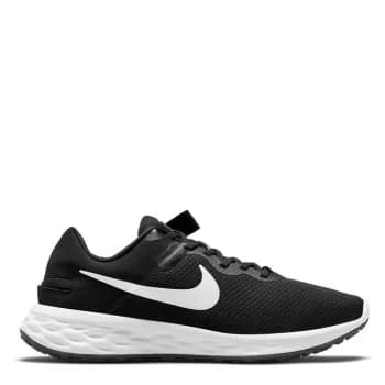 Nike Revolution 6 FlyEase Next Nature Mens Easy-On-And-Off Road Running Shoe - Black/White