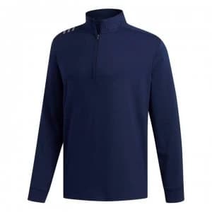 adidas 3 Stripe Zip Top Mens - Lead