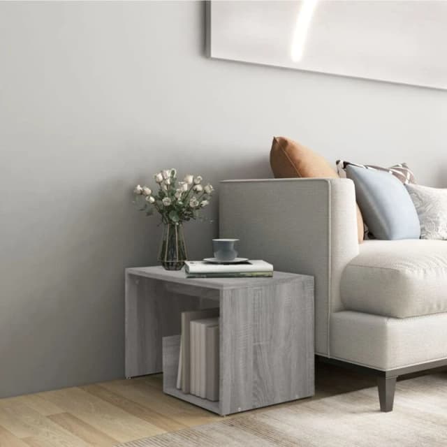 vidaXL Side Table Grey Sonoma 59x36x38cm Engineered Wood, Grey 826633