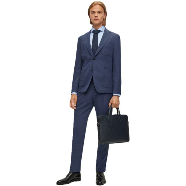 Boss Mens Heston Designer Slim Fit Suit Dark Blue male 36 (46)