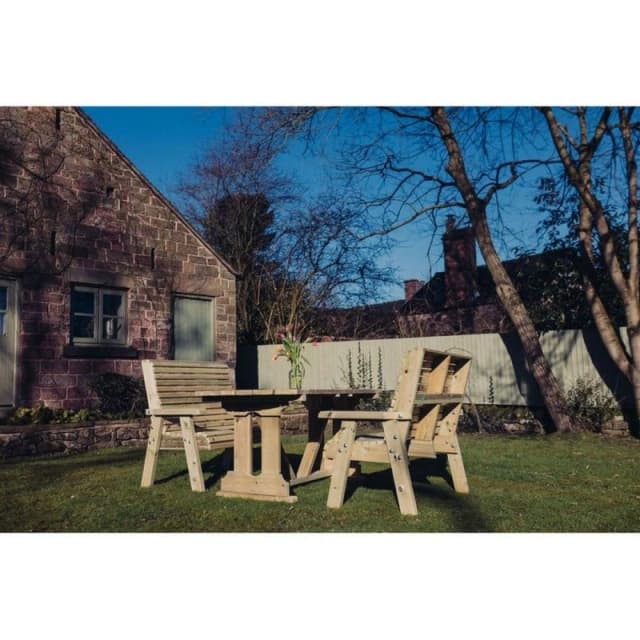Churnet Valley Garden Furniture Ltd Ergo 6 Seat Dining Set - Min. Assembly Required - Set of Cushions Inc in Brown Brown Unisex