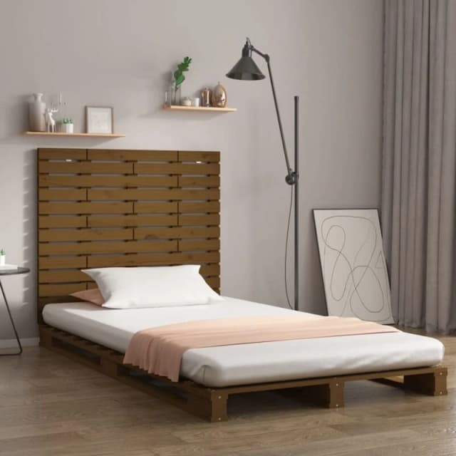 VIDAXL Wall Headboard Honey Brown 96x3x91.5cm Solid Wood Pine Vidaxl 8720845683948