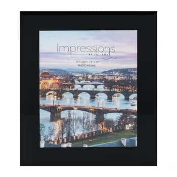 8" x 10" - Impressions Plain Black Glass Photo Frame
