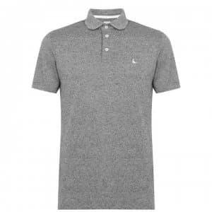 Jack Wills Langold Jaspe Pique Polo - Charcoal