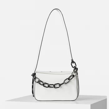 KARL LAGERFELD Womens K/Letters Small Shoulder Bag - White