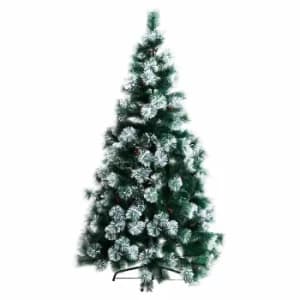 Snow Tipped Artificial Christmas Tree with Berries 150cm