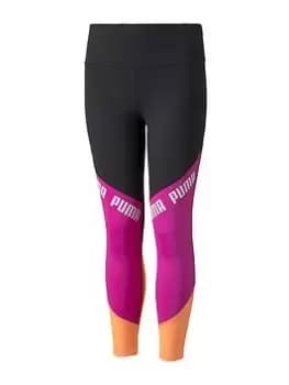 Puma Girls Runtrain 7/8 Leggings - Pink, Bright Pink, Size 11-12 Years, Women