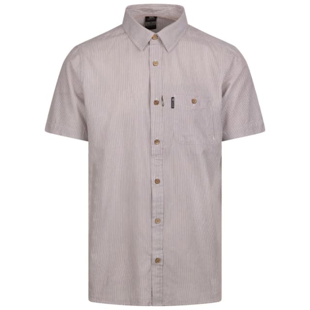 Trespass Slapton Striped Woven Shirt Light Oak male