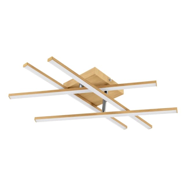 EGLO Eglo Lasana 4 Modern LED Wall or Ceiling Light WBS in Brown Brown One Size Unisex 9008606310302