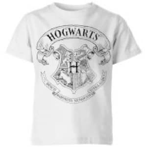 Harry Potter Hogwarts Crest Kids T-Shirt - White - 11-12 Years