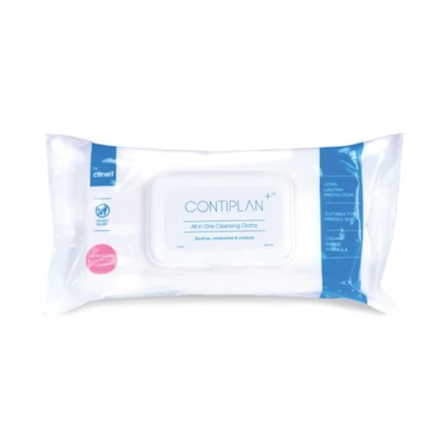 Clinell Contiplan 3-in-1 Continence Cream Cloths 25 Wipes CON25