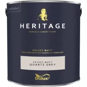 Dulux Heritage Velvet Matt Quartz Grey Matt Emulsion Paint 2.5L