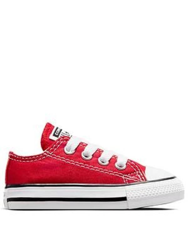 Converse Lifestyle Chuck Taylor Ox Infants Trainers - Red Red C5