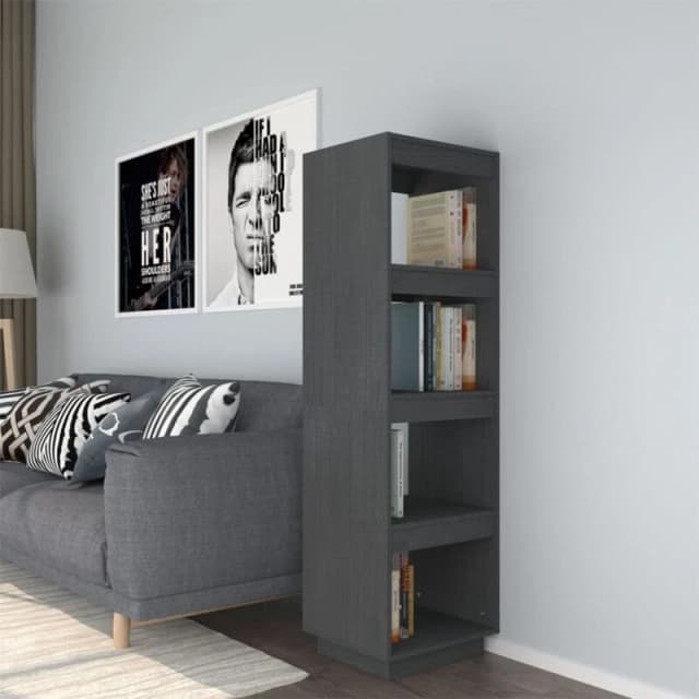 VIDAXL Vidaxl - Book Cabinet/Room Divider Grey 40x35x135cm Solid Pinewood 8720286815823