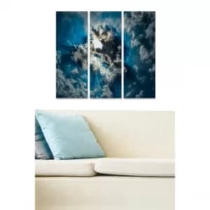 MDF3353159 Multicolor Decorative MDF Painting (3 Pieces)