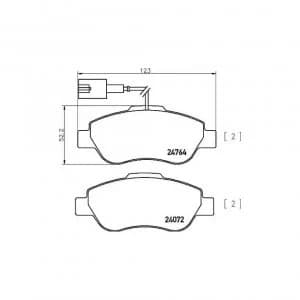 Front Brake Pad Set BREMBO P 24 150