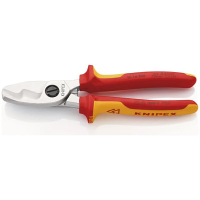 Knipex 95 16 200 Sb Vde Insulated Cable Shears, 200mm 34059