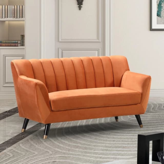 Artemis Home Morgan 2 Seat Sofa in Orange Orange Unisex