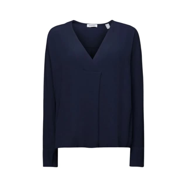 Esprit Womens v-neck blouse Esprit Bleu Female S