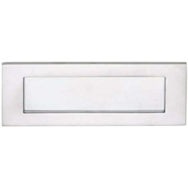 Loops Inward Opening Letterbox Plate 242mm Fixing Centres 278 x 95mm Satin Chrome Multi